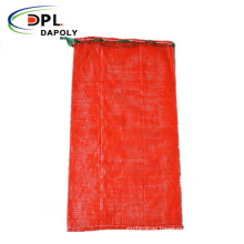 Bright Red Color Packing Onion Tubular Plastic PP Leno Mesh Potato Bag